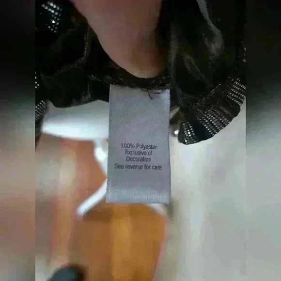 Jennifer Lopez Women tank top Brown Silver sequined shiny Size M - Picture 9 of 10